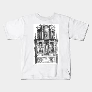 Baroque altar of Christian sculptures Kids T-Shirt